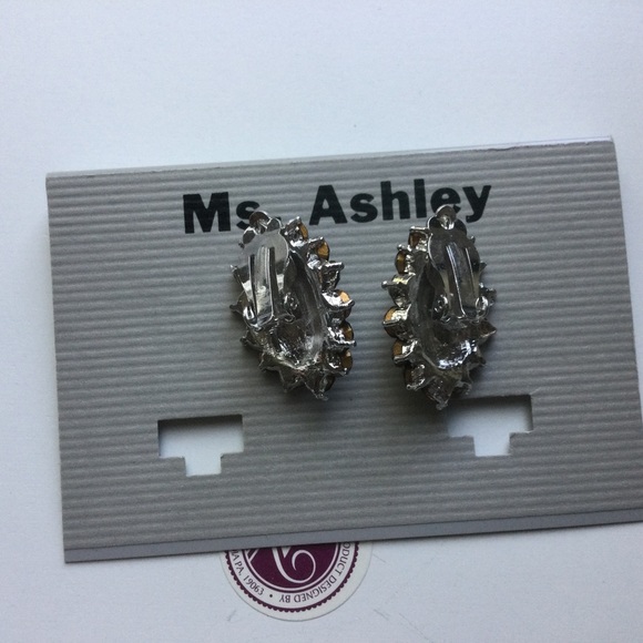 Jeweled Clip Earrings - Picture 3 of 6